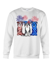Border collie flag colors Crewneck Sweatshirt tile
