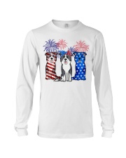 Border collie flag colors Long Sleeve Tee tile