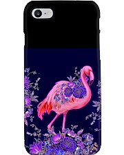 Flamingo flowers lavender tote bag Phone Case tile