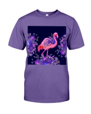 Flamingo flowers lavender tote bag Premium Fit Mens Tee tile