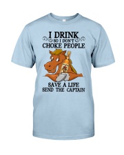 Horse dont choke people for horse lover cus2 Classic T-Shirt tile