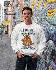 Horse dont choke people for horse lover cus2 Crewneck Sweatshirt lifestyle-unisex-sweatshirt-front-2