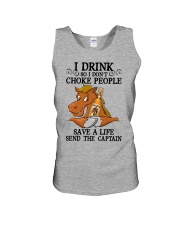 Horse dont choke people for horse lover cus2 Unisex Tank tile