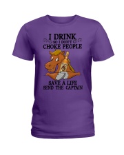 Horse dont choke people for horse lover cus2 Ladies T-Shirt tile