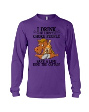 Horse dont choke people for horse lover cus2 Long Sleeve Tee tile