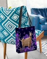 Goat flowers lavenders goat lovers All-over Tote aos-all-over-tote-lifestyle-front-01
