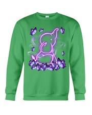 Elephant magical purple elephant lovers Crewneck Sweatshirt tile