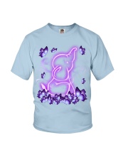 Elephant magical purple elephant lovers Youth T-Shirt tile