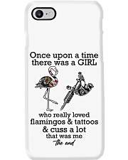 Flamingo and tattoo the end bird lover Phone Case tile