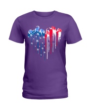 Elephant freedom colors elephant lovers Ladies T-Shirt tile