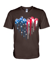 Elephant freedom colors elephant lovers V-Neck T-Shirt tile