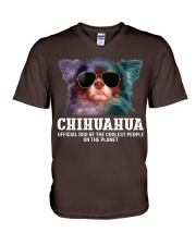 Chihuahua official dog dog mom V-Neck T-Shirt tile