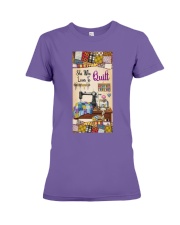 Quilting Who loves to quilt Gift for you Premium Fit Ladies Tee tile