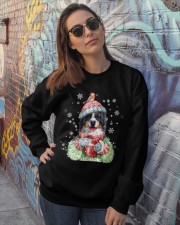 Bernese mountain dog warm winter christmas gift Crewneck Sweatshirt lifestyle-unisex-sweatshirt-front-3