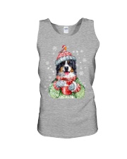 Bernese mountain dog warm winter christmas gift Unisex Tank tile