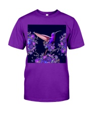 Hummingbird flowers lavender hummingbird lovers birds lovers Classic T-Shirt tile