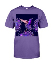 Hummingbird flowers lavender hummingbird lovers birds lovers Premium Fit Mens Tee tile