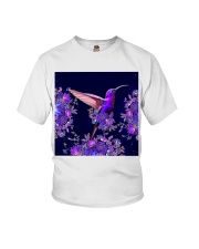 Hummingbird flowers lavender hummingbird lovers birds lovers Youth T-Shirt tile