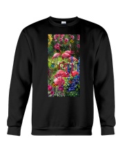 Flamingo roses flamingo lovers Crewneck Sweatshirt tile