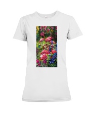Flamingo roses flamingo lovers Premium Fit Ladies Tee tile