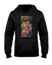 Flamingo roses flamingo lovers Hooded Sweatshirt tile