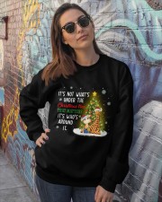 Giraffe That matters it's who's around Christmas tree Crewneck Sweatshirt lifestyle-unisex-sweatshirt-front-3
