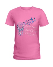 Butterfly because someone we love gift for you Ladies T-Shirt tile