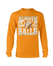 Always wash your baseballs Gift for you Long Sleeve Tee tile