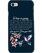 Hummingbird to keep on going bird lover Phone Case tile