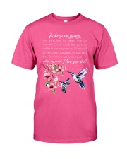 Hummingbird to keep on going bird lover Classic T-Shirt tile