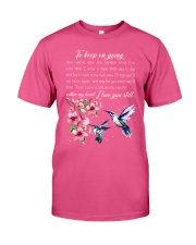 Hummingbird to keep on going bird lover Premium Fit Mens Tee tile