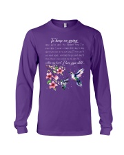 Hummingbird to keep on going bird lover Long Sleeve Tee tile