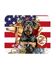 Rottweiler flowers and america flag Gift for you Mousepad tile