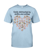 Sloth and coffee distracted sloth lovers Classic T-Shirt tile