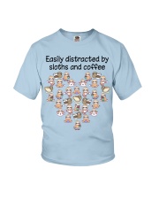 Sloth and coffee distracted sloth lovers Youth T-Shirt tile