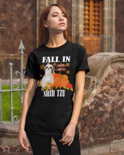 Fall in love with Shih Tzu Gift for you Classic T-Shirt apparel-classic-tshirt-lifestyle-06