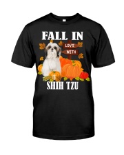 Fall in love with Shih Tzu Gift for you Classic T-Shirt front