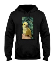 Lutino Quaker Parrot cus2 gift for bird lover Hooded Sweatshirt tile