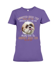 Shih Tzu Grouchy Ball of fur Gift for you Premium Fit Ladies Tee tile