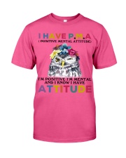 Owl i have attitude owl lover bird lover Classic T-Shirt tile