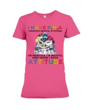 Owl i have attitude owl lover bird lover Premium Fit Ladies Tee tile