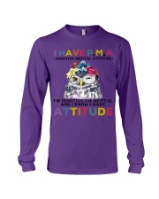 Owl i have attitude owl lover bird lover Long Sleeve Tee tile