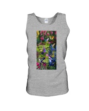 Hummingbird rose bird lover Unisex Tank tile