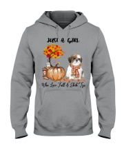 Girl loves Fall and Shih Tzu Gift for you Hooded Sweatshirt tile