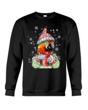 Parrot warm winter christmas gift for bird lover Crewneck Sweatshirt front