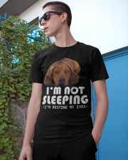 Dachshund resting my eyes dachshund lovers Classic T-Shirt apparel-classic-tshirt-lifestyle-17
