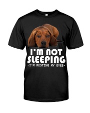 Dachshund resting my eyes dachshund lovers Classic T-Shirt front