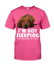 Dachshund resting my eyes dachshund lovers Classic T-Shirt tile