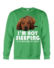Dachshund resting my eyes dachshund lovers Crewneck Sweatshirt tile