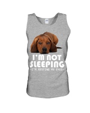 Dachshund resting my eyes dachshund lovers Unisex Tank tile
